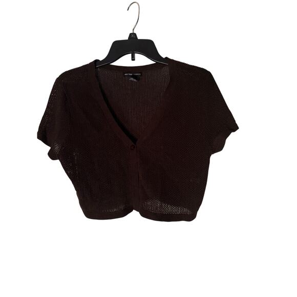 New York & Company Accessories - New York & Company Brown Crochet Shaw Women's Large